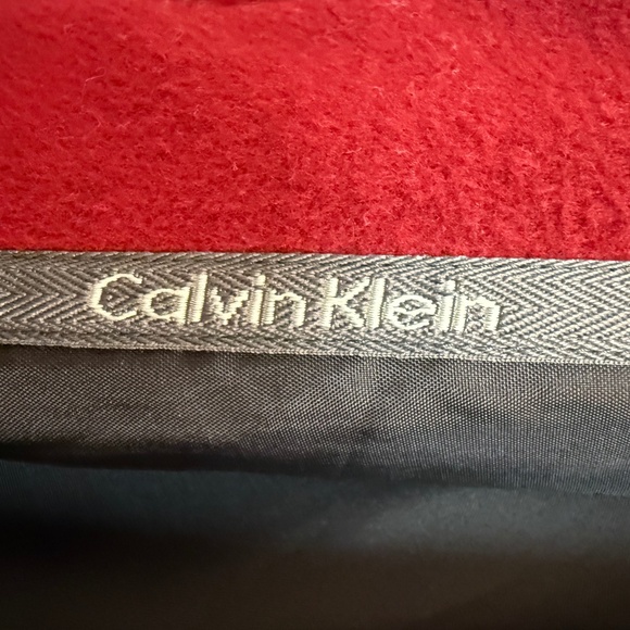 Calvin Klein Red Wool Fitted Coat - Women’s Size 6 - Picture 11 of 15